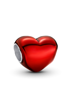 Намистина "Серце червоного кольору"