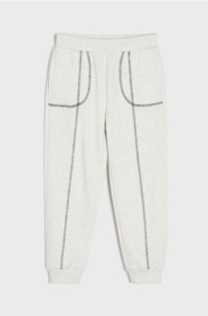 Вільні штани з декоративними швами - сірий