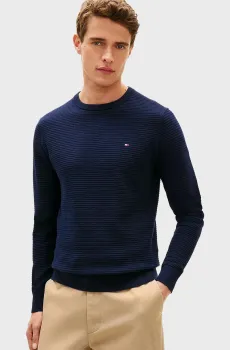 Мужской темно-синий джемпер SEASONAL STRUCTURE Синий XL Tommy Hilfiger MW0MW41643