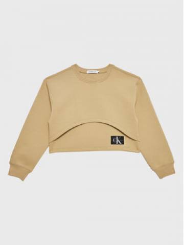 Calvin Klein Jeans Світшот Proportion Play IG0IG01875 Бежевий Boxy Fit Calvin Klein Jeans Світшот Proportion Play IG0IG01875 Бежевий Boxy Fit