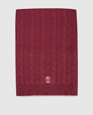 Детский бордовый шарф из кашемира