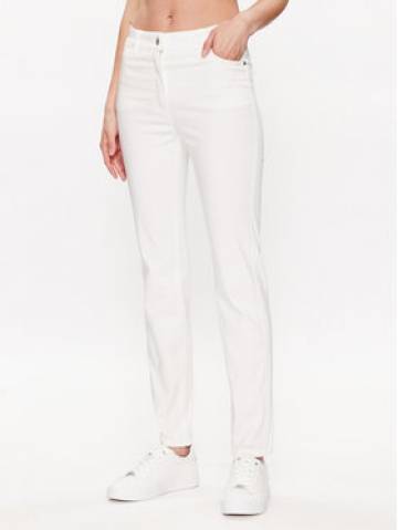 Olsen Штани з тканини Mona 14000620 Білий Slim Fit Olsen Штани з тканини Mona 14000620 Білий Slim Fit