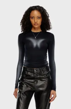 Женский черный лонгслив T-ILON Черный XS Diesel A15251 0WFBW