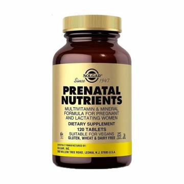 Витаминно-минеральный комплекс Solgar Prenatal Nutrients для беременных и кормящих женщин, 120 таблеток Витаминно-минеральный комплекс Solgar Prenatal Nutrients для беременных и кормящих женщин, 120 таблеток