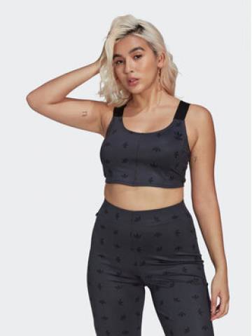adidas Топ Allover Print Corset HL9159 Сірий Slim Fit adidas Топ Allover Print Corset HL9159 Сірий Slim Fit