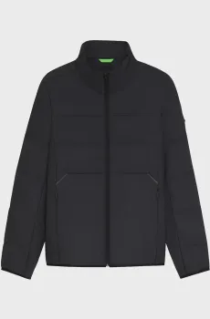 Мужской черный пуховик Черный S BOSS 50544322;402