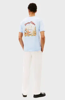 Мужская голубая футболка GRAPHIC TEE Голубой S Tommy Hilfiger MW0MW41475