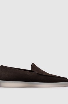 Коричневые замшевые лоферы