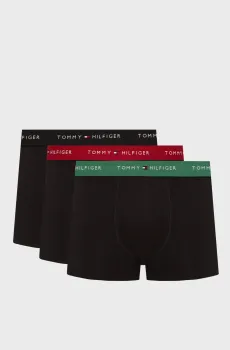 Мужские черные боксеры (3 шт) TRUNK WB Черный XXL Tommy Hilfiger UM0UM03890