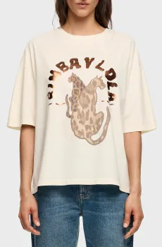 Женская белая футболка Белый L Bimba Y Lola 251BR7404.10060