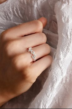 Посеребрённое кольцо Lilou