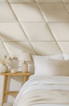 Обшитий панель з велюровим покриттям - нюдовий