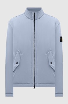 Голубая куртка с патчем логотипа