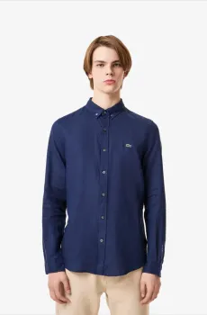 Мужская синяя рубашка Синий 42 Lacoste CH0426L26L