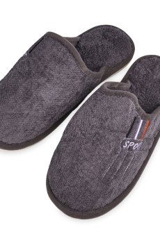 Мужские комнатные тапочки 2Step закрытые, серые, размер 43-44 (WMSL2025-9-Gr)