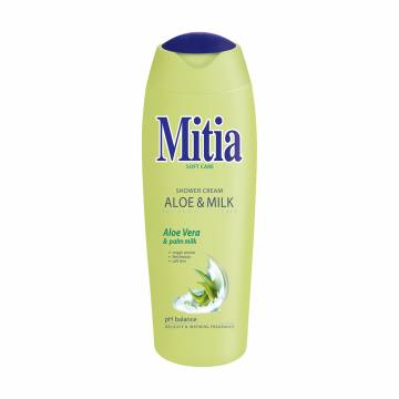 Крем-гель для душа Mitia Shower Cream Алоэ с молоком, 400 мл Крем-гель для душа Mitia Shower Cream Алоэ с молоком, 400 мл