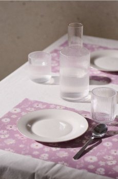 Набір столових підставок з квітковим мотивом 2 шт. - Фіолетовий