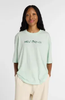 Женская мятная футболка Visibly Loved Oversized Зеленый S New Balance WT61M1JBCOJ