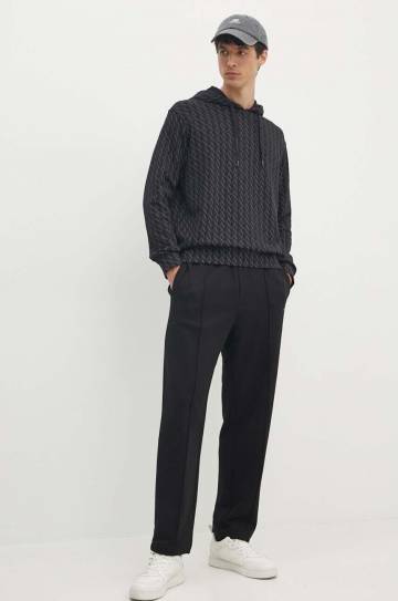 Хлопковые спортивные штаны Armani Exchange цвет чёрный с принтом 6DZPLJ ZJ4XZ Хлопковые спортивные штаны Armani Exchange цвет чёрный с принтом 6DZPLJ ZJ4XZ