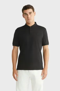 Мужское черное поло SMOOTH COTTON STAND Черный L Calvin Klein K10K111201