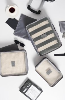 Набір дорожніх органайзерів 6 pack - середньо-сірий