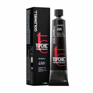 Стойкая профессиональная краска для волос Goldwell Topchic Permanent Hair Color 4NN Mid Brown Extra, 60 мл Стойкая профессиональная краска для волос Goldwell Topchic Permanent Hair Color 4NN Mid Brown Extra, 60 мл