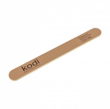 Пилка для ногтей Kodi Professional 120/180 грит прямая, золотая, 178*19*4 мм Пилка для ногтей Kodi Professional 120/180 грит прямая, золотая, 178*19*4 мм