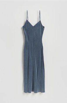 Reserved - Сукня з високим вмістом купро - антрацитовий - 142IT-86X