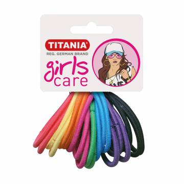Набор резинок для волос Titania эластичные, разноцветные, 4 см, 20 шт (7890 GIRL)