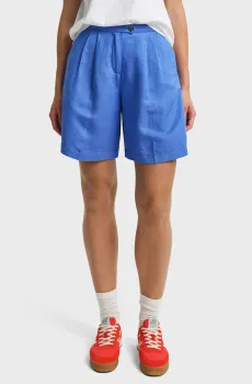 Женские синие льняные шорты TAILORED LINEN SHORTS Синий 36 Gant 4020123