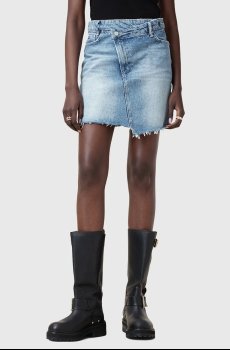 Джинсовая юбка AllSaints AKI CROSSOVER