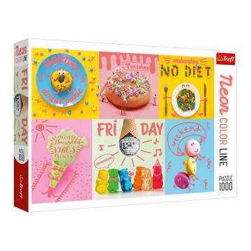 Пазли Trefl Neon color line Солодкий тиждень 1000 елементів (10580) Пазли Trefl Neon color line Солодкий тиждень 1000 елементів (10580)