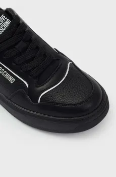 Женские черные кожаные сникерсы Черный 40 Love Moschino JA15144G0LJC100A