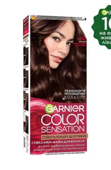 Стойкая крем-краска для волос Garnier Color Sensation 4.12 Перламутровый каштановый, 110 мл