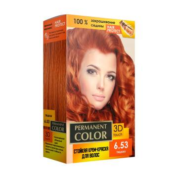 Уценка! Стойкая крем-краска для волос Permanent Color с окислителем, 6.53 Тициан, 120 мл Уценка! Стойкая крем-краска для волос Permanent Color с окислителем, 6.53 Тициан, 120 мл