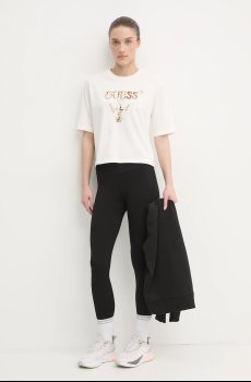 Хлопковая футболка Guess AURLIE