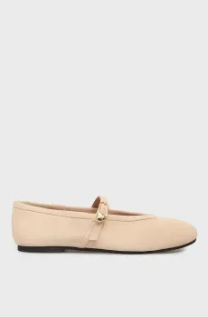 Женские бежевые замшевые балетки Бежевый 37 Love Moschino JA11101G1OJA0104