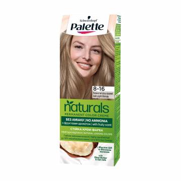 Безаммиачная краска для волос Palette Naturals Permanent Color Creme, 8-16 Пепельный светло-русый, 110 мл Безаммиачная краска для волос Palette Naturals Permanent Color Creme, 8-16 Пепельный светло-русый, 110 мл
