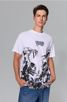 Бавовняна футболка comfort Venom - білий