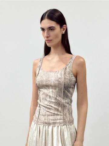 Reserved - LADIES` TOP - бежевий - 859BK-08X Reserved - LADIES` TOP - бежевий - 859BK-08X