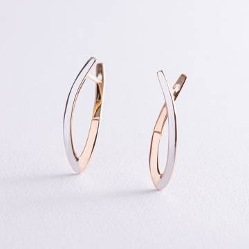 Золотые серьги на английской застежке с07025 Золотые серьги на английской застежке с07025