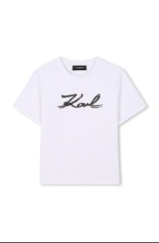 Детская хлопковая футболка Karl Lagerfeld