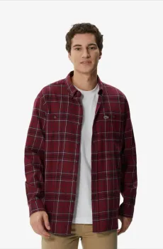 Мужская бордовая рубашка Бордовый 39 Lacoste CH242828R