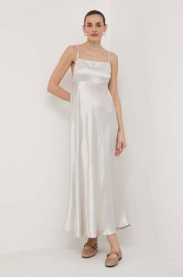 Платье Max Mara Leisure цвет серый maxi расклешённая Платье Max Mara Leisure цвет серый maxi расклешённая