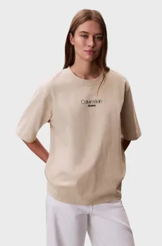 Женская бежевая футболка GRAPHIC Бежевый XS Calvin Klein Jeans LV047F812G
