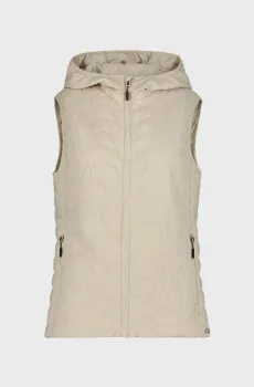 Женский бежевый жилет WATER REPELLENT FIX HOOD Бежевый 38 CMP 35Z5026-P322