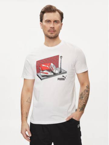 Puma Футболка Graphics Sneaker Box 680175 Білий Regular Fit Puma Футболка Graphics Sneaker Box 680175 Білий Regular Fit