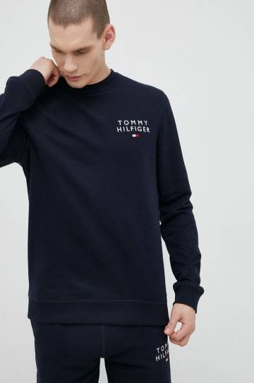 Кофта лаунж Tommy Hilfiger цвет синий узор Кофта лаунж Tommy Hilfiger цвет синий узор