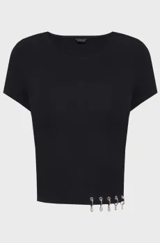 Женская черная футболка Черный L Guess W6GP11.K2933;JBLK