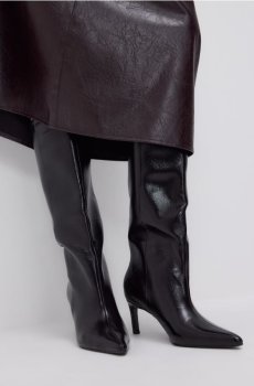 Reserved - Високі чоботи на підборах - темно-фіолетовий - 300FF-49X